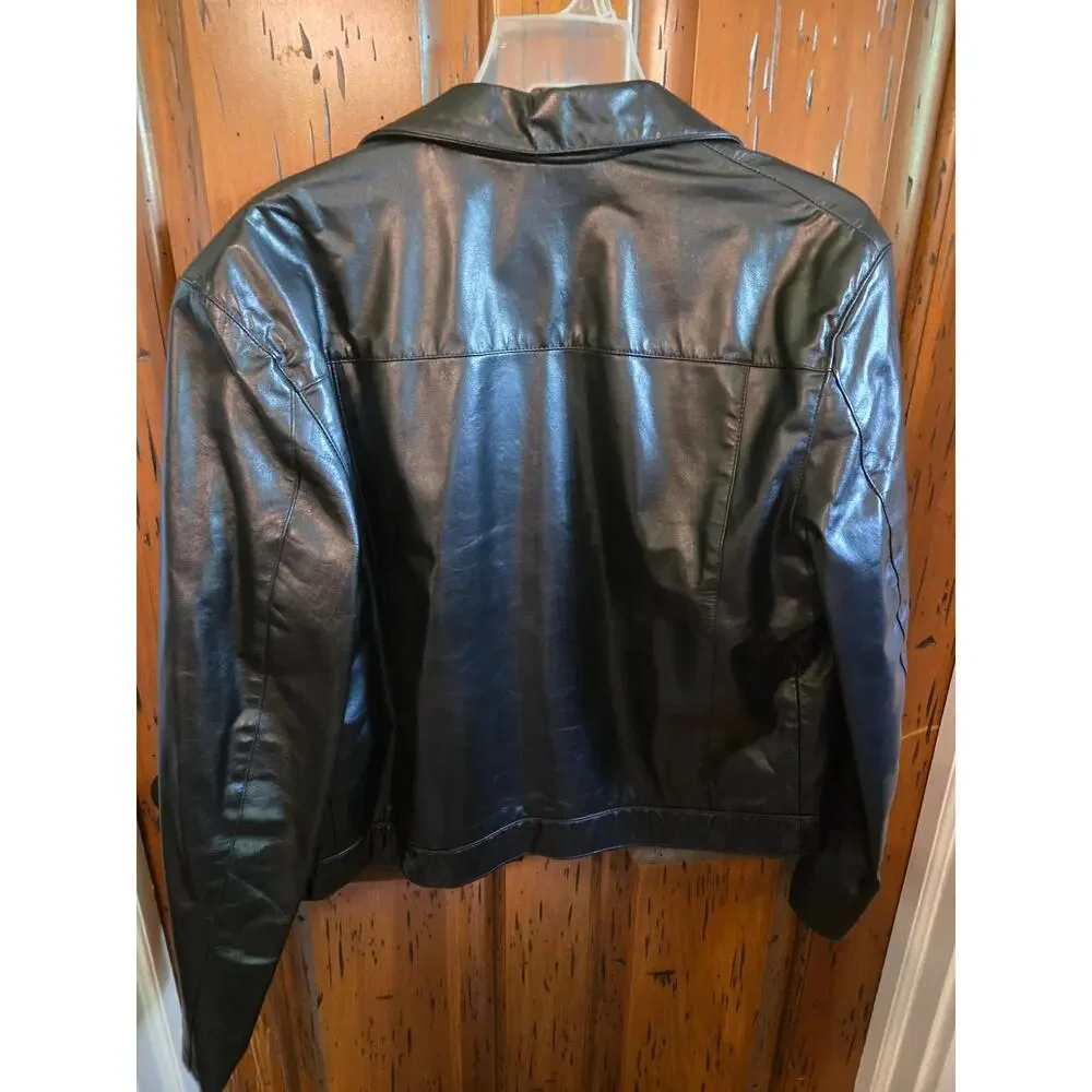 Vintage tony lama leather jacket 11/30/86 original tags.Original receipt.